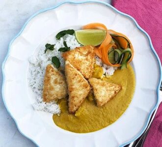 Vegan κάρυ katsu