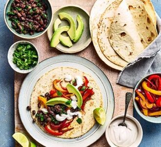 Βίγκαν fajitas