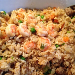 Γαρίδες με τηγανητό ρύζι