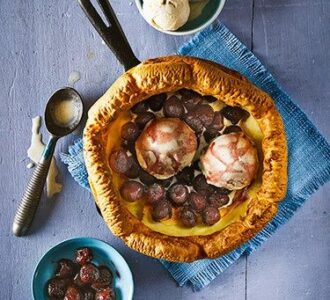 Γερμανική τηγανίτα με μεθυσμένα κεράσια