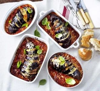 Ιταλικές ψητές μελιτζάνες parmigiana