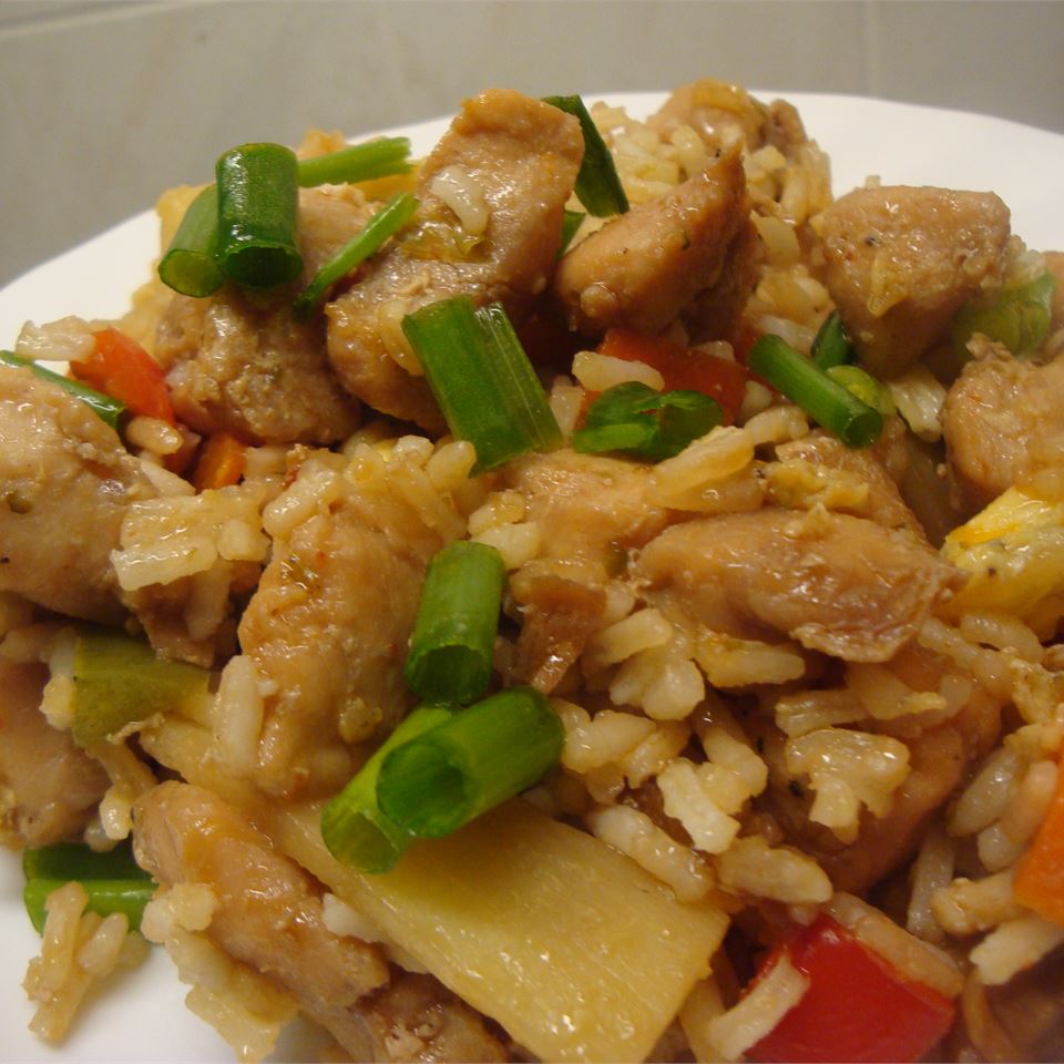 Κινέζικο κοτόπουλο με τηγανητό ρύζι