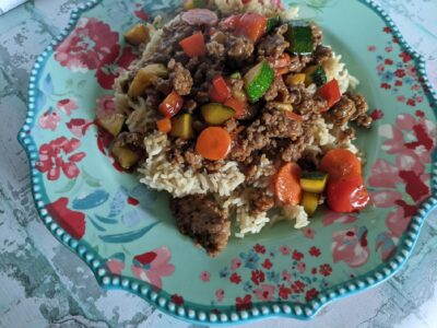 Μοσχαρίσιος κιμάς teriyaki