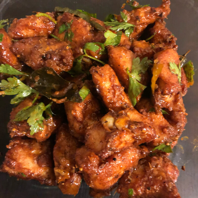 Πικάντικο ινδικό τηγανητό κοτόπουλο