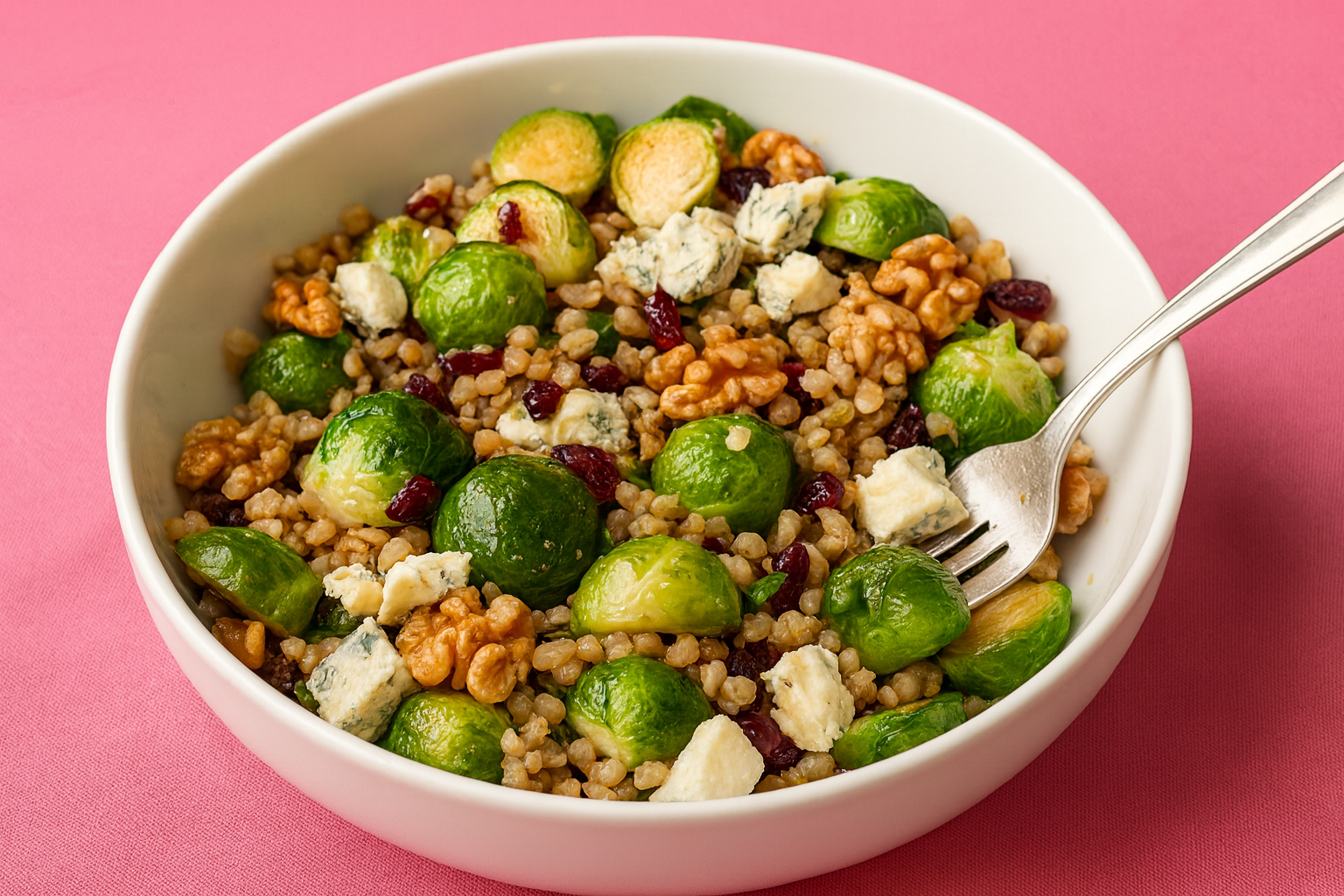 Σαλάτα με λαχανάκια Βρυξελλών και καρύδια